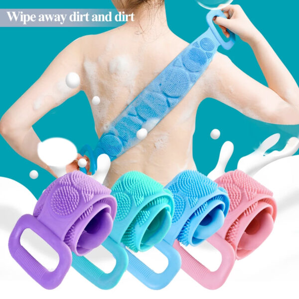 Silicone Bath Body Brush Shower Massager Skin  Deep Clean