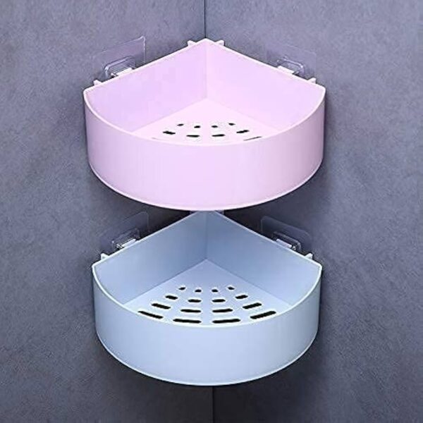 Triangle Bathroom Shelf Hanging Toilet Storage Rack Plastic