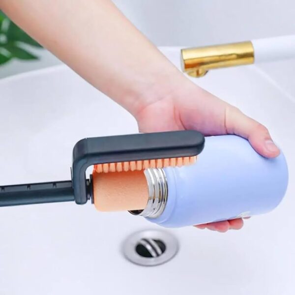 2in1Handle 360 rotating water bottle Sponge Brush