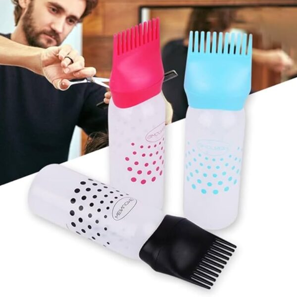 Plastic Hair Oil Bottle  Hair Dye Applicator Brush Bottles Styling Tool