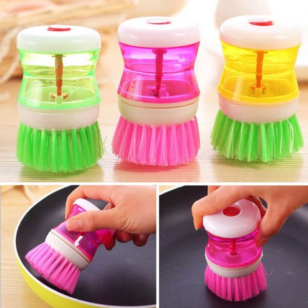 Cleaning Brush with Soap Dispenser for Kitchen Sink Dish Washer