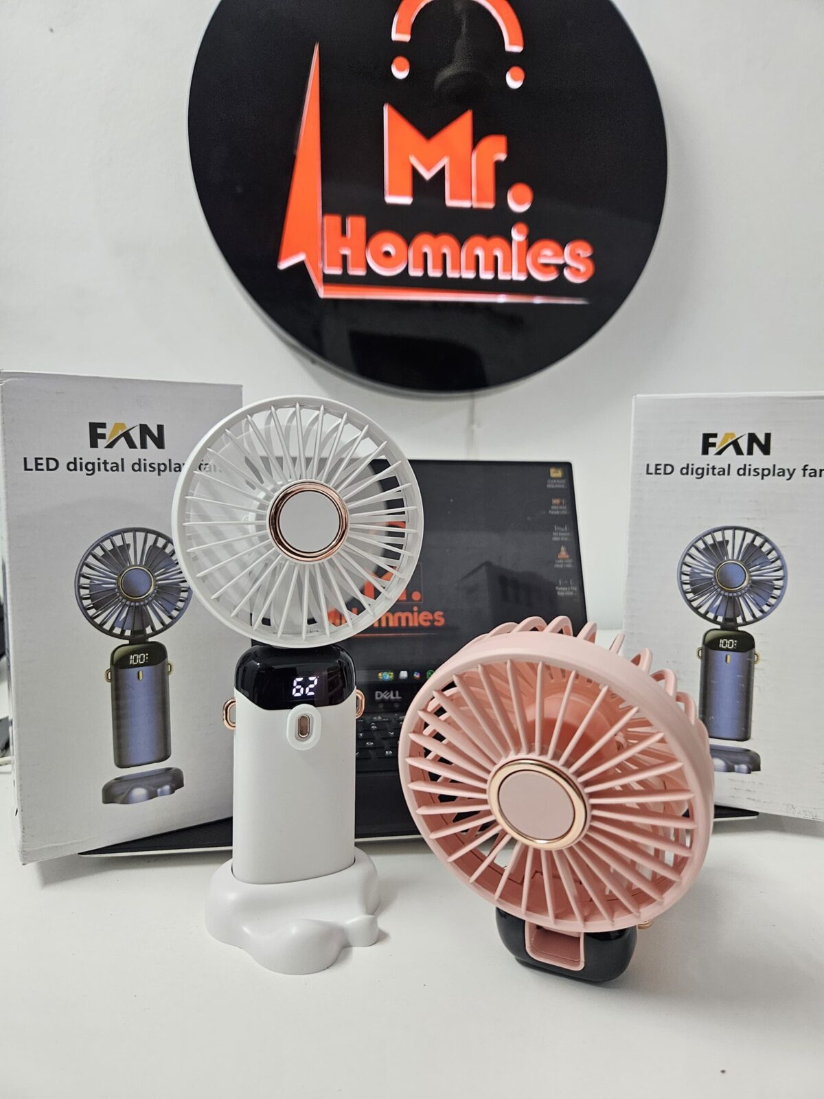 LED Digital Display Mini Fan - Image 1