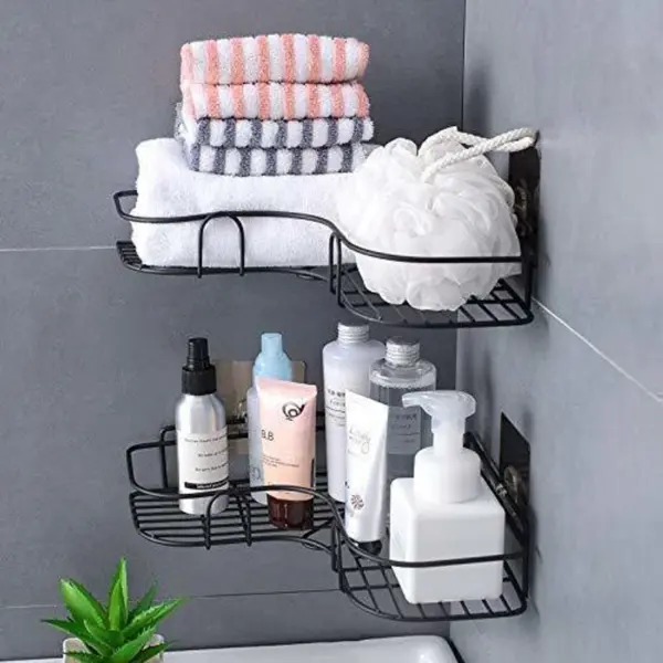 Bathroom Shelf Shower Organizer Steel Tringle