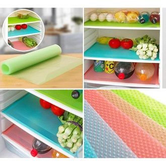 Waterproof Fridge Mats Washable (4 PSC) Multi Color