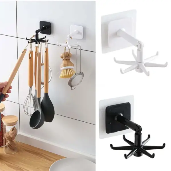 360° Rotating Kitchen Hook (Kitchen Utensils with 6 Hooks)