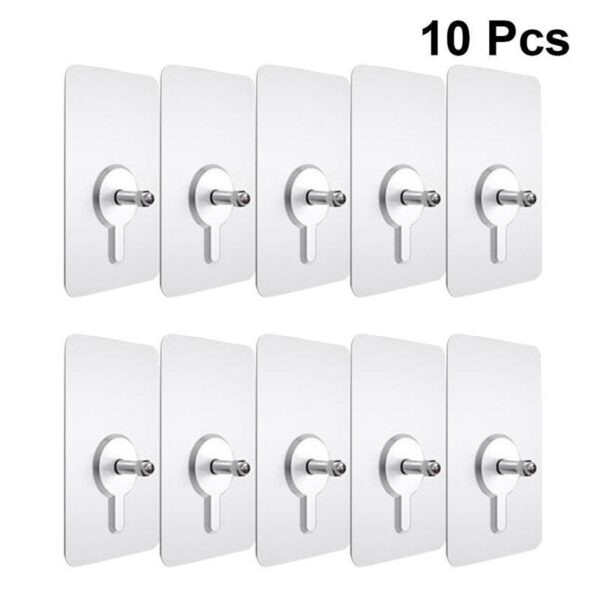 Transparent Hook with Nut (10Psc)