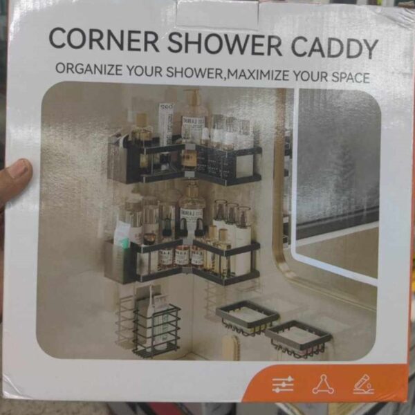 5 in 1Corner hanging shower caddy, Shower Black Organizer