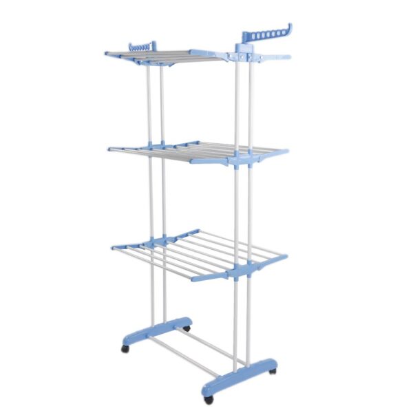 Spray Painting Clothes Hanger - White Light Blue