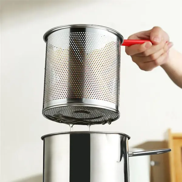 Tempura Frying oil Pot Stainless Steel French Fries Chicken Basket