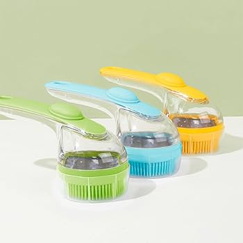 1pcs  Silicone Long Handle With Shampoo brush Dispenser