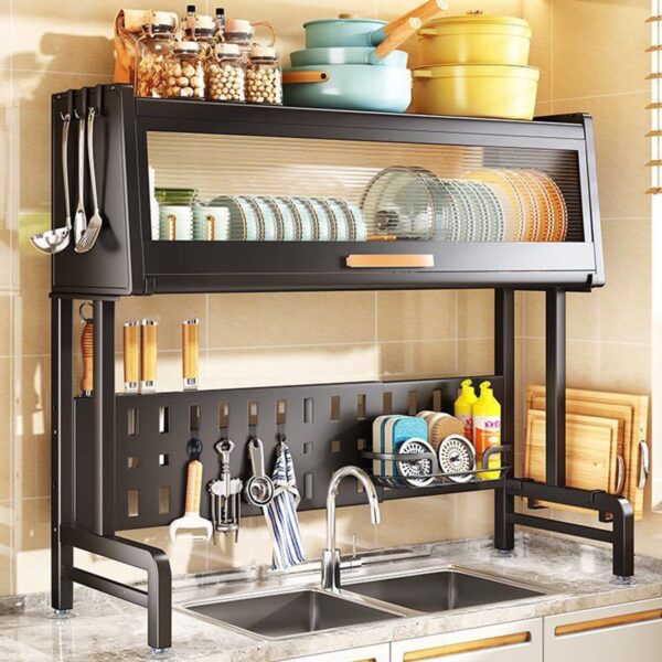 Sink Dish Drying Rack - Space-Saving Kitchen Sink Rack 65cm