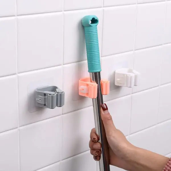 Wall Mounted Mop Clips, Mop Holder, Mini