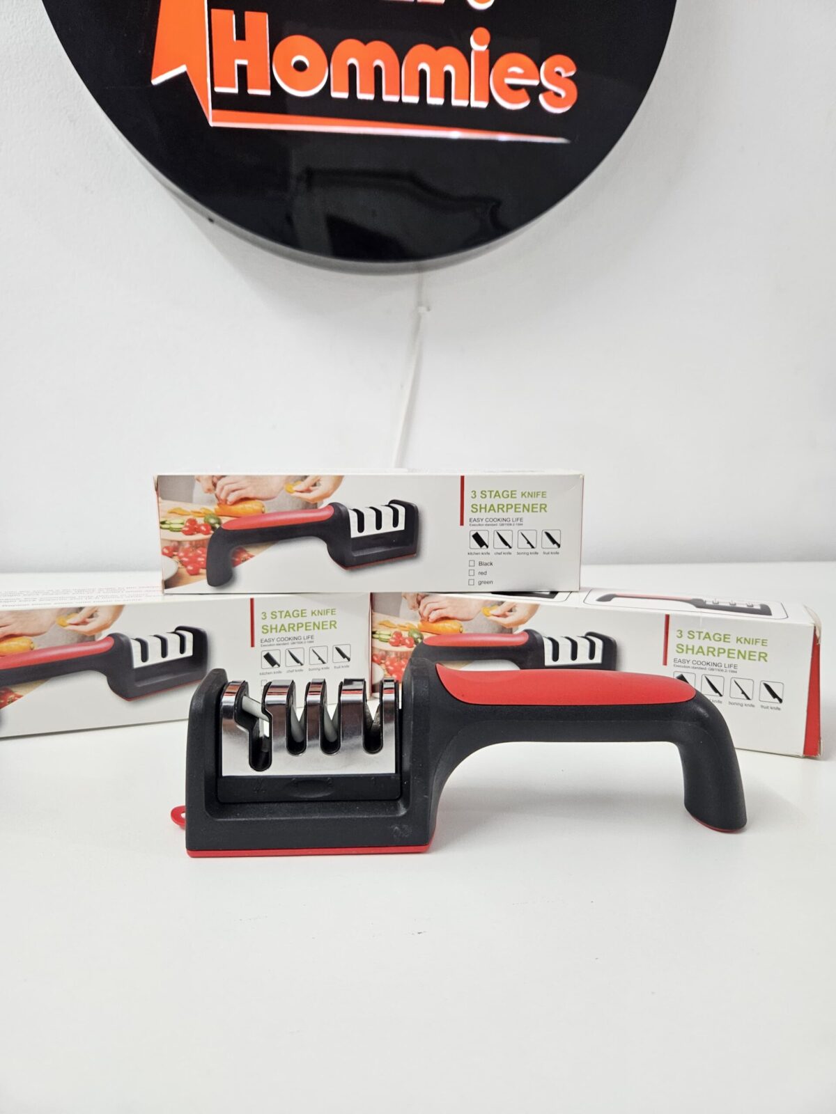 4 in1Stage Knife Sharpener Manual Kitchen For All Knives - Image 1