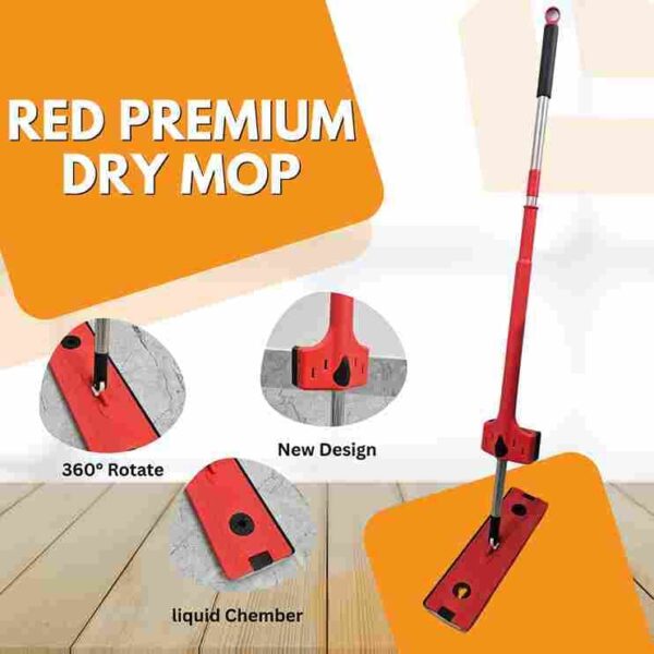 2 in 1 Magic Dry 360 Mop ( red )