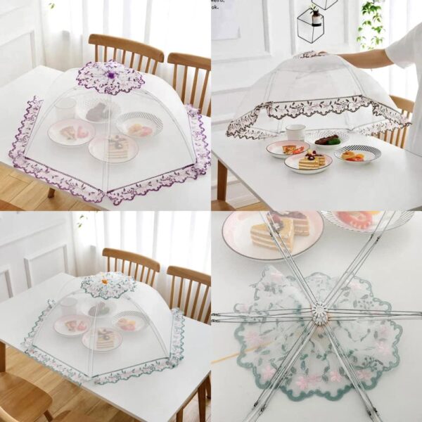 1 Piece Lace Umbrella Shape Food Cover  Multi Color
