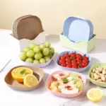 🪄 10 pcs Multi-Color Stylish Square Plate Set