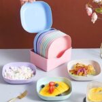 🪄 10 pcs Multi-Color Stylish Square Plate Set - Image 6