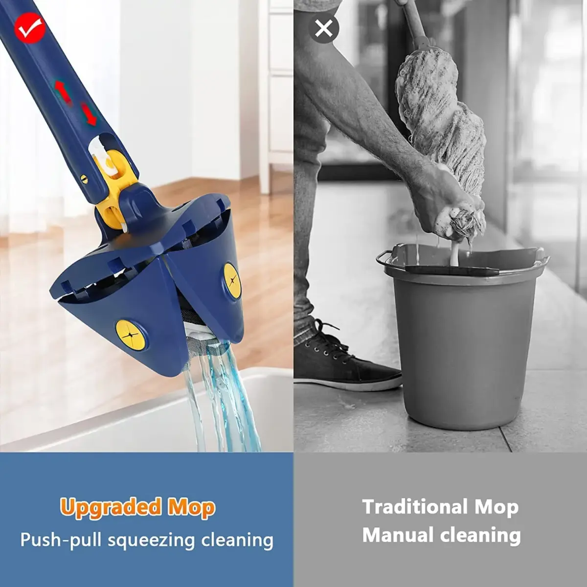 Triangle Mop 360° Rotating Wet Dry Mop - Image 3