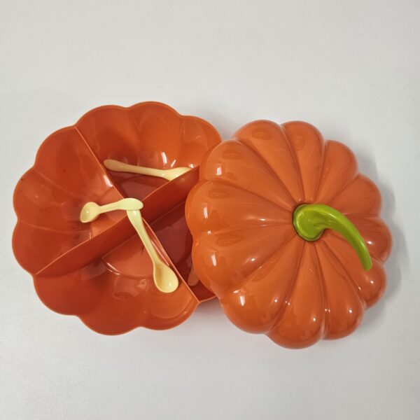 Pumpkin Shape Multi-Compartment Spice Box with Spoons