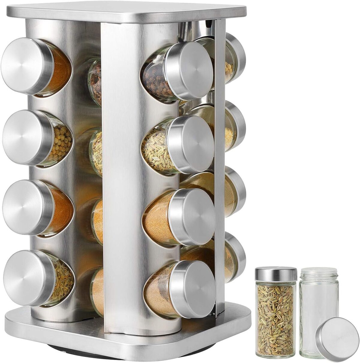 SPICE Stainless Steel Rotating 16 Jar Set - Image 1