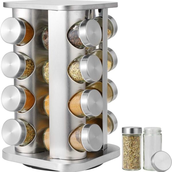SPICE Stainless Steel Rotating 16 Jar Set