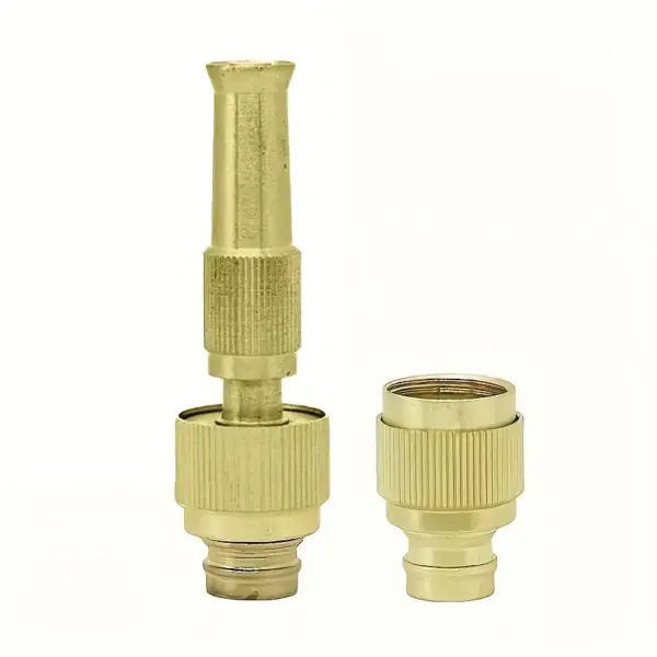 High-Pressure Brass Adjustable Water Spray Nozzle – For Gardening & Car Cleaning