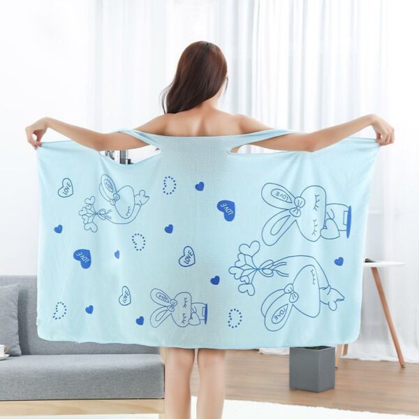 Microfiber Cartoon Magic Bath Towels Lady Girls SPA Shower Wearable Towel