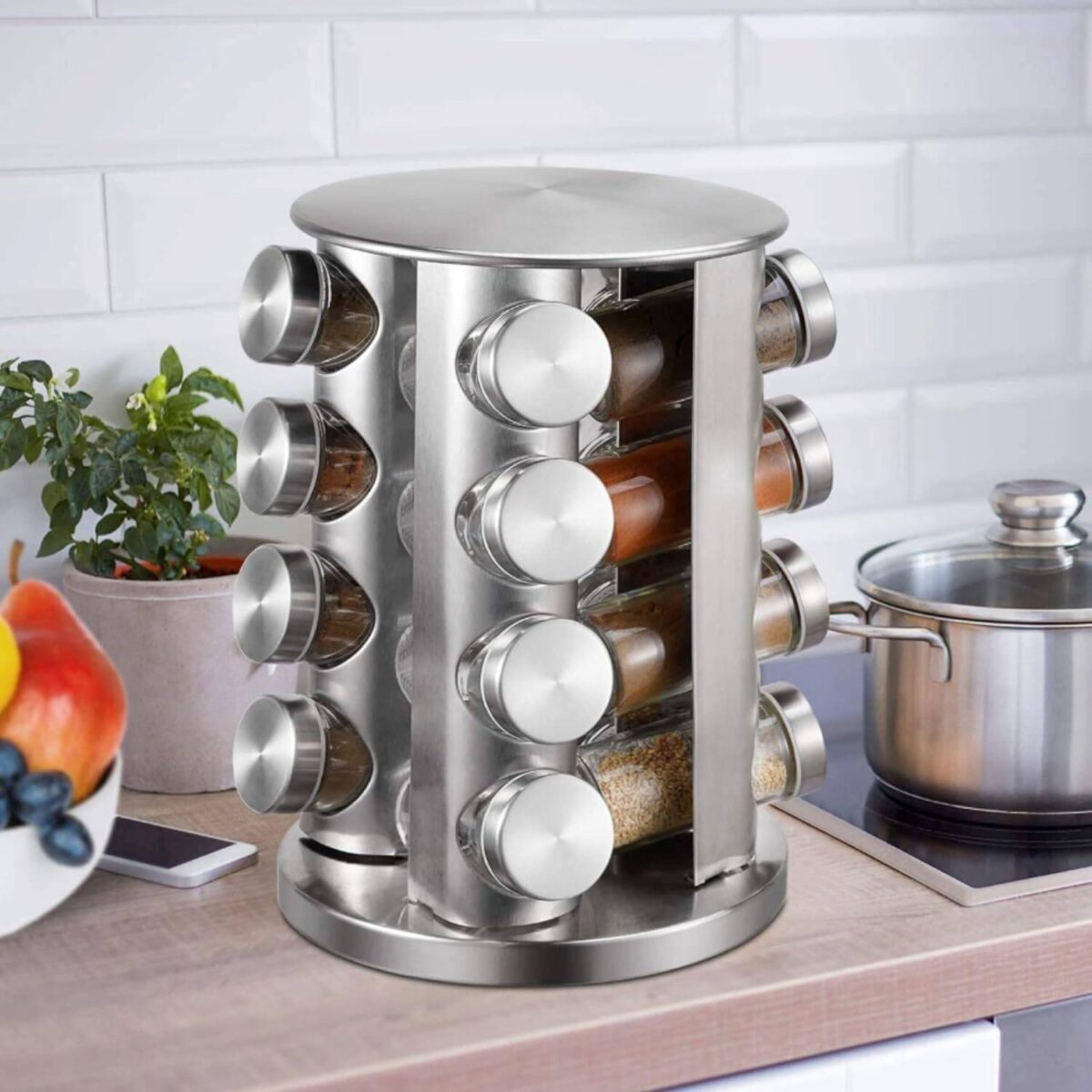 SPICE Stainless Steel Rotating 16 Jar Set - Image 7