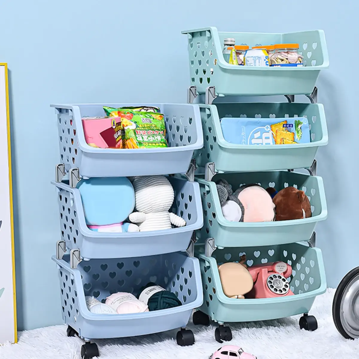 Heavy Duty Multi Layer Storage Rack –4 layer 30kg Capacity (Durable Plastic Organizer) - Image 3