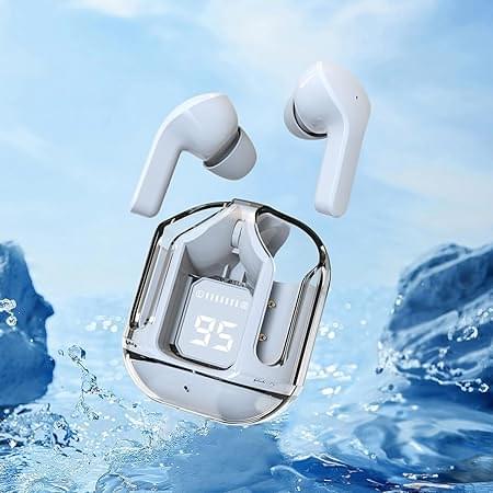 Transparent Style TWS Bluetooth Earphones with LED Display & Touch Control - Image 9