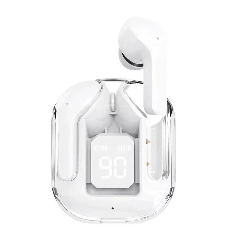 Transparent Style TWS Bluetooth Earphones with LED Display & Touch Control - Image 8