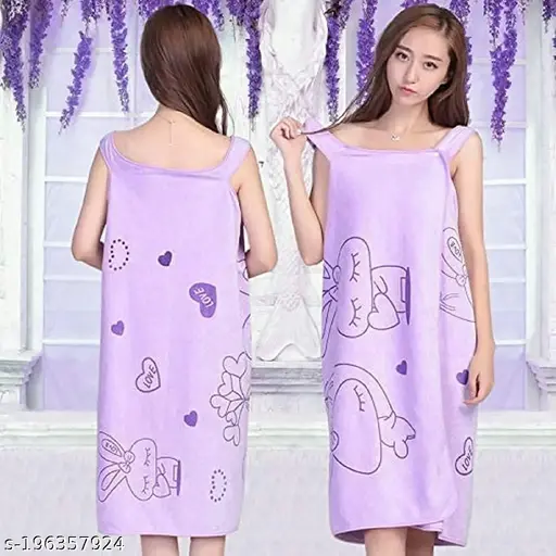 Microfiber Cartoon Magic Bath Towels Lady Girls SPA Shower Wearable Towel - Image 2