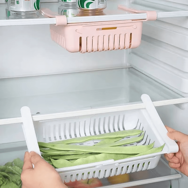 Adjustable Fridge Storage Basket – Space Saving Drawer Organizer for Fruits, Eggs & Vegetables - Image 4