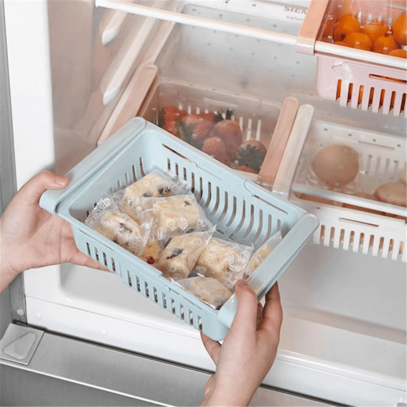 Adjustable Fridge Storage Basket – Space Saving Drawer Organizer for Fruits, Eggs & Vegetables - Image 5