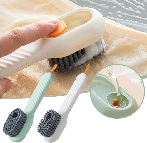 Multipurpose Shoe Cleaning Brush With Long Handle Multicolor - Image 4